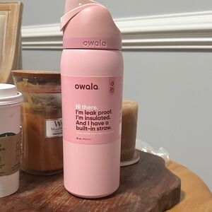 Owala Pink Insulated Bottle with Straw